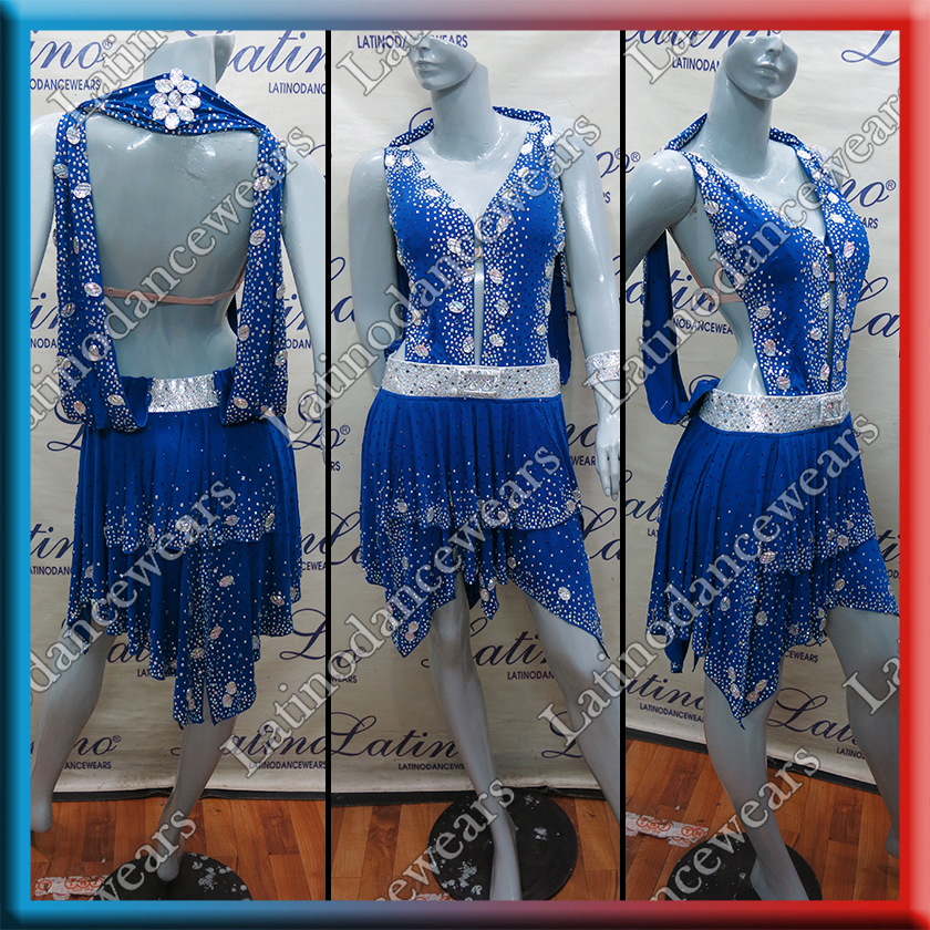 LATIN SALSA COMPETITION DRESS LDW SIZE M (LS326)