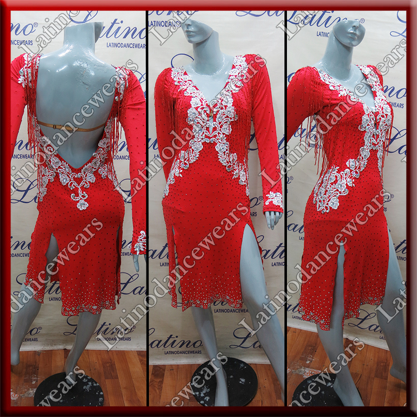 LATIN SALSA COMPETITION DRESS LDW SIZE M (VL530)