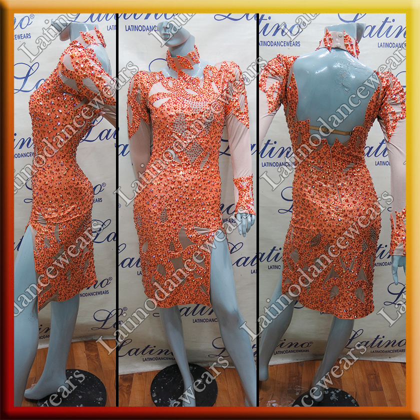 LATIN SALSA COMPETITION DRESS LDW SIZE M (VL544)