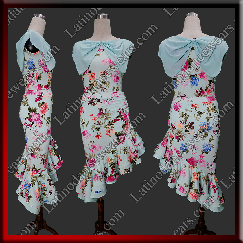 LATIN SALSA COMPETITION PRACTICE BODYSUIT AND SKIRT LDW (TL24)