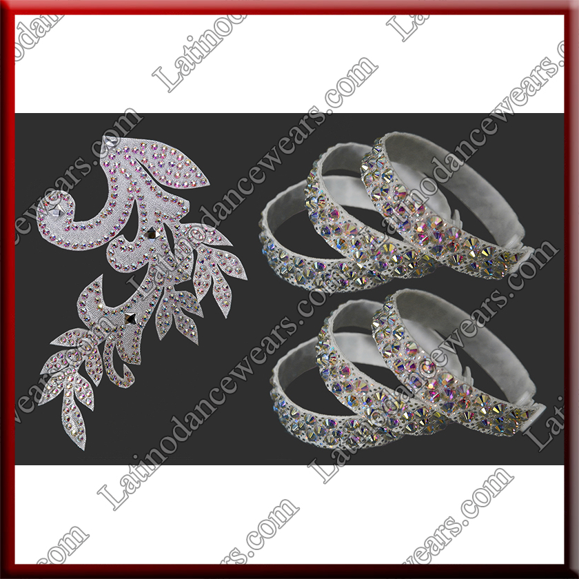 WOMAN LATIN SALSA BALLROOM SET BRACELET + HAIR ACCESSORIES (WA10)