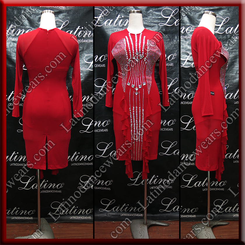 LATIN SALSA COMPETITION DRESS LDW SIZE M (LT3017)