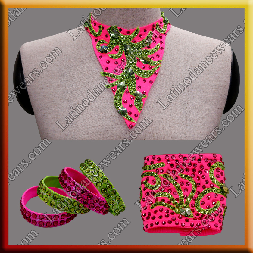 WOMAN LATIN SALSA BALLROOM SET BRACELET + ARMBAND + NECKLACE (WA12)