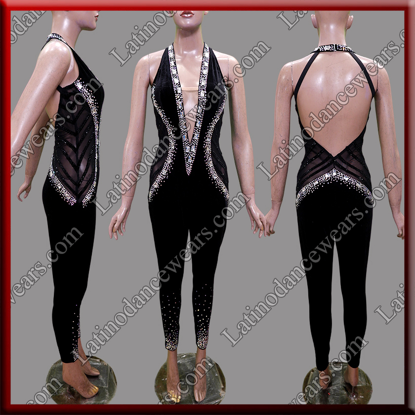 LATIN SALSA COMPETITION CATSUIT LDW (LT1974)