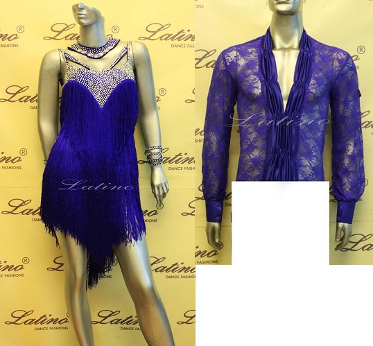 LATIN SALSA COMPETITION FOR COUPLE DRESS-SHIRT LDW (LT553E/B34G)