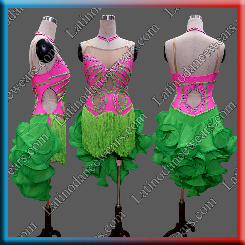 JUNIOR LATIN SALSA COMPETITION DRESS LDW (LK47B)