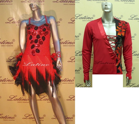LATIN SALSA COMPETITION FOR COUPLE DRESS-SHIRT LDW (LT327/B41E)