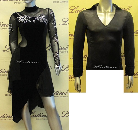 LATIN SALSA COMPETITION FOR COUPLE DRESS-SHIRT LDW (LT658/B56A)
