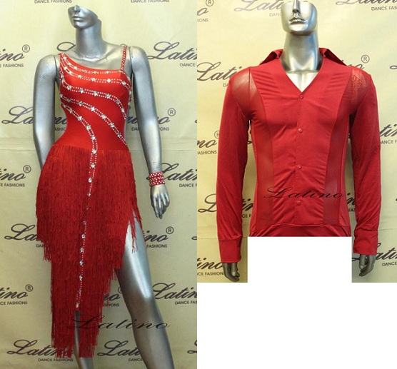 LATIN SALSA COMPETITION FOR COUPLE DRESS-SHIRT LDW (LT586/B124)