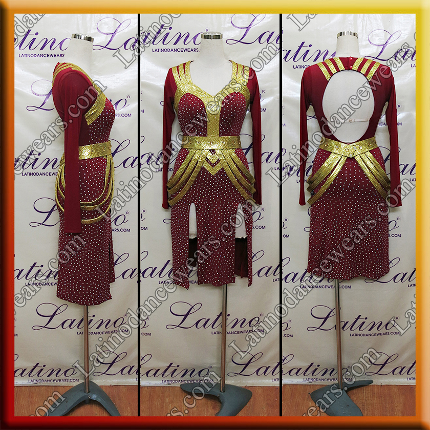 LATIN SALSA COMPETITION DRESS LDW SIZE M (LT3051)