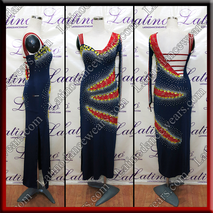 LATIN SALSA COMPETITION DRESS LDW SIZE M (LT3501)