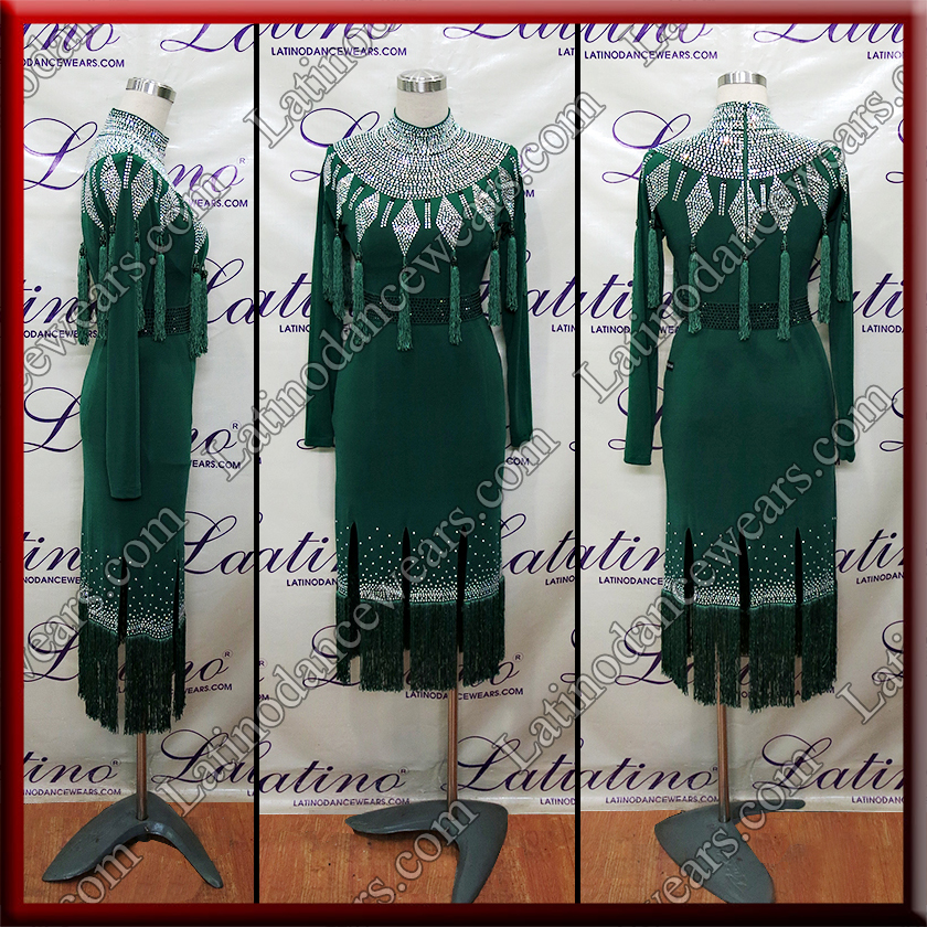 LATIN SALSA COMPETITION DRESS LDW SIZE M (LT3505)