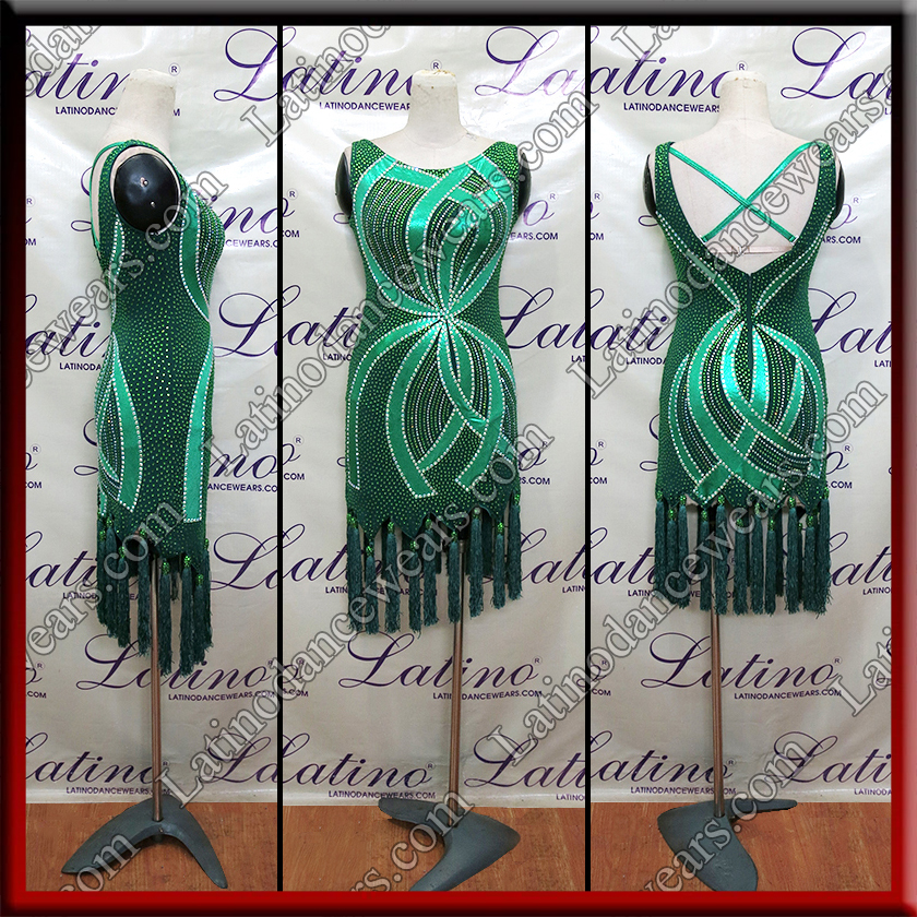 LATIN SALSA COMPETITION DRESS LDW SIZE M (LT3506)