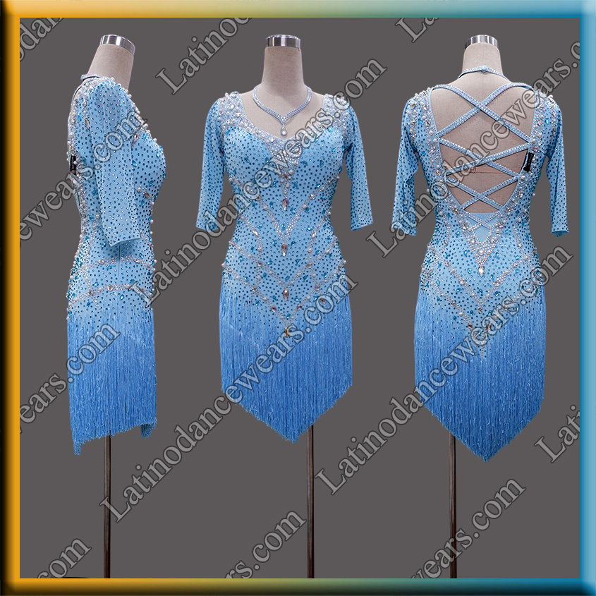 LATIN SALSA COMPETITION DRESS LDW (LS484B)