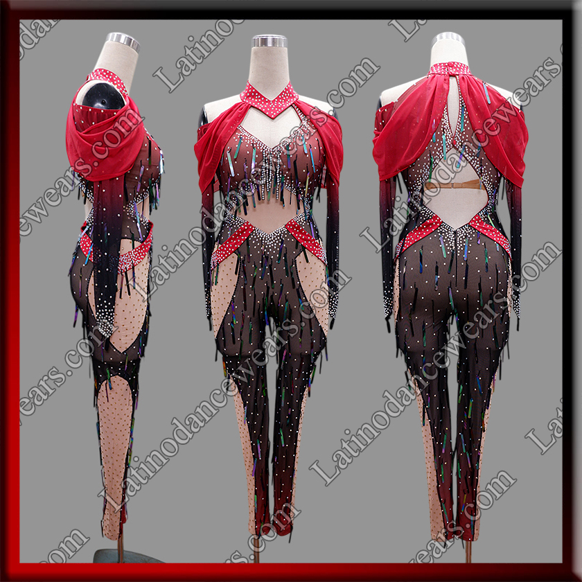 LATIN SALSA COMPETITION CATSUIT LDW (LT3334)