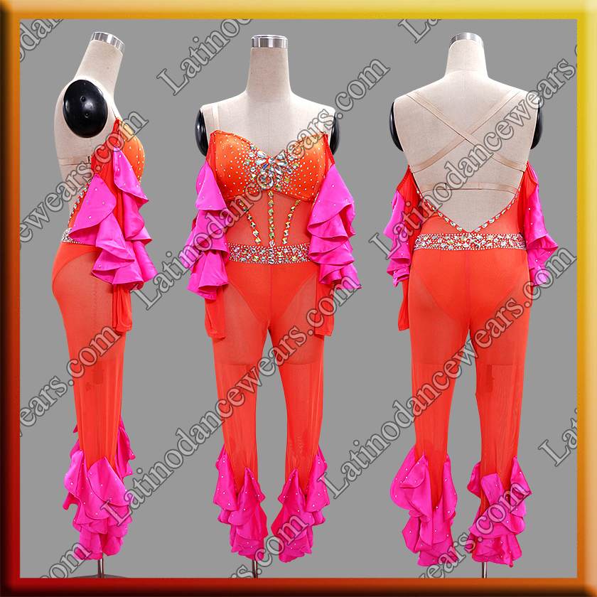 LATIN SALSA COMPETITION CATSUIT LDW (LT3691)
