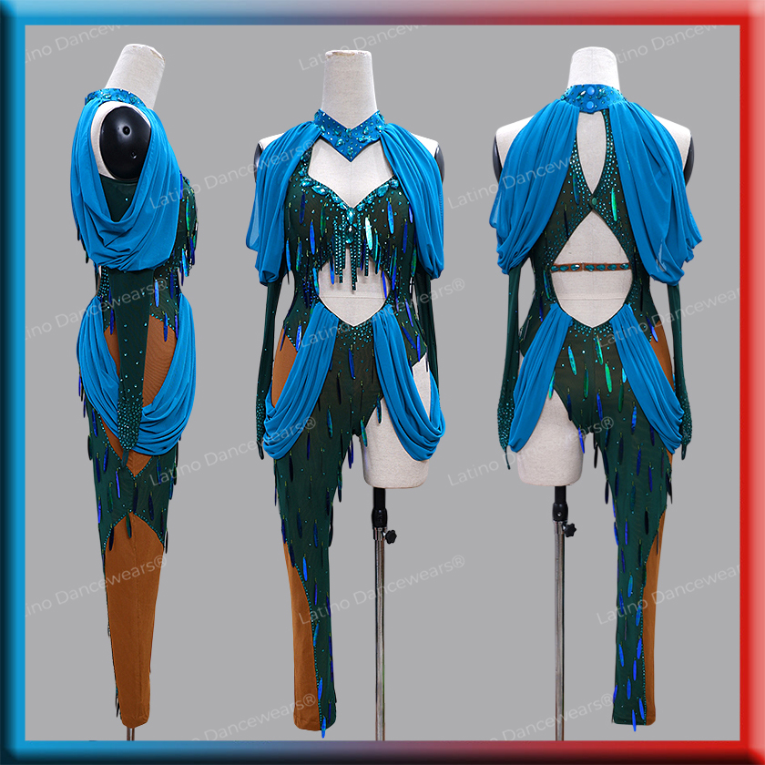LATIN SALSA COMPETITION CATSUIT LDW (LT3334A)