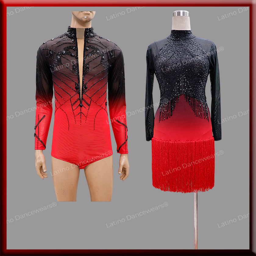 LATIN SALSA COMPETITION FOR COUPLE DRESS-SHIRT LDW (LT3314A/B1127)