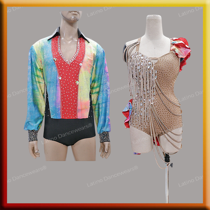 LATIN SALSA COMPETITION FOR COUPLE DRESS-SHIRT LDW (LT3693/B3044)