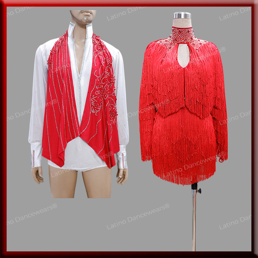 LATIN SALSA COMPETITION FOR COUPLE DRESS-SHIRT LDW (LT3695/B3045)